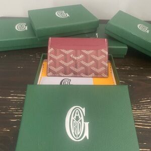 Goyard Burgundy Card Holder